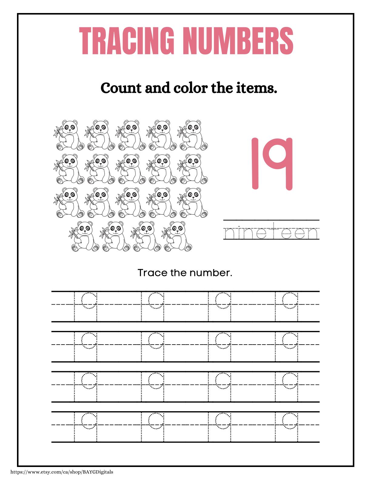 Tracing Numbers 