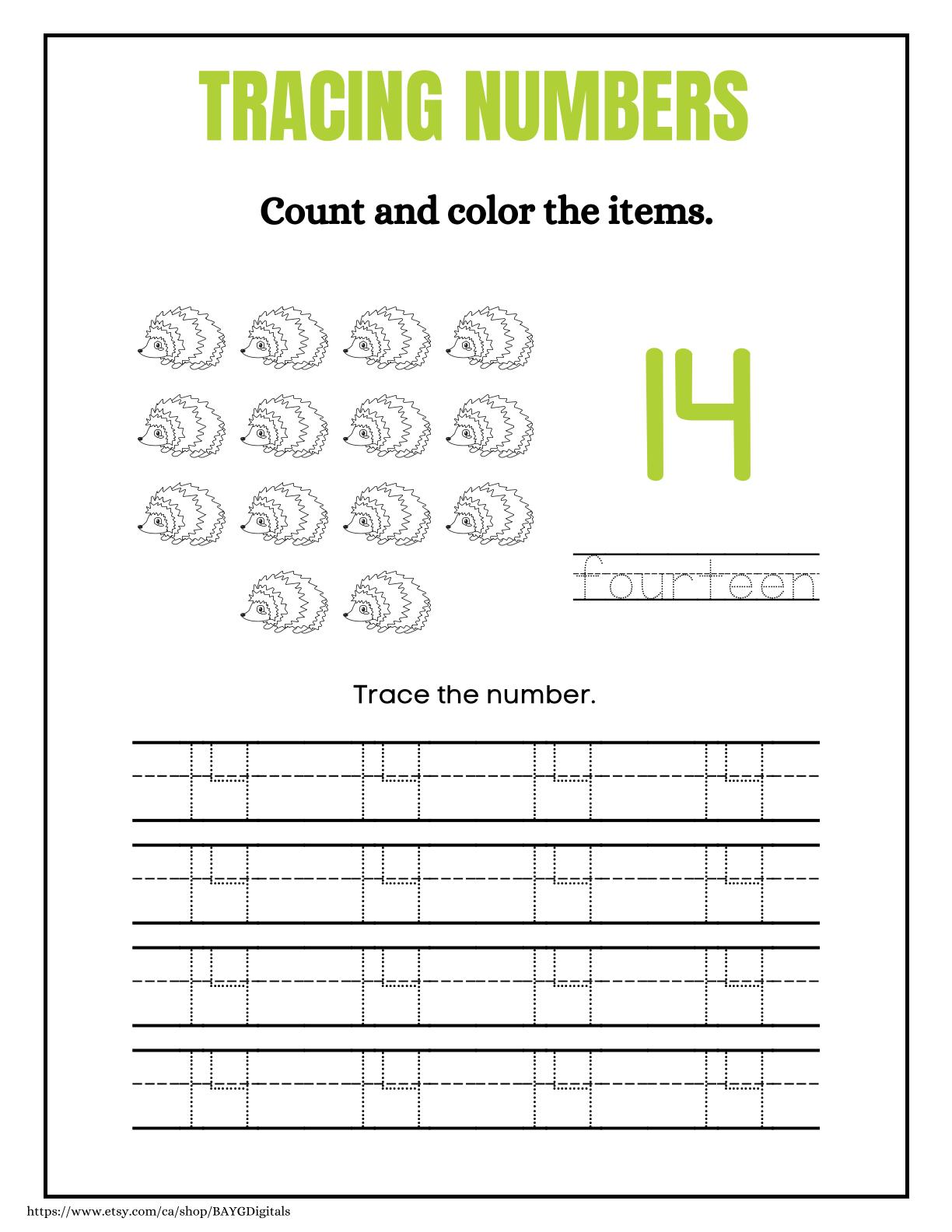 Tracing Numbers 
