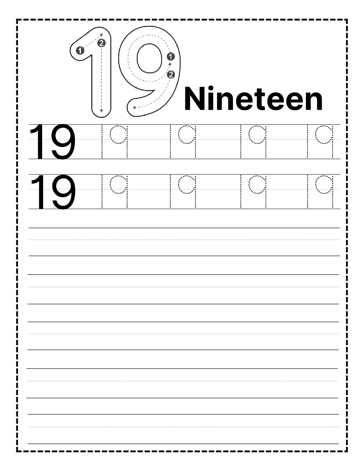 Tracing Numbers Activity