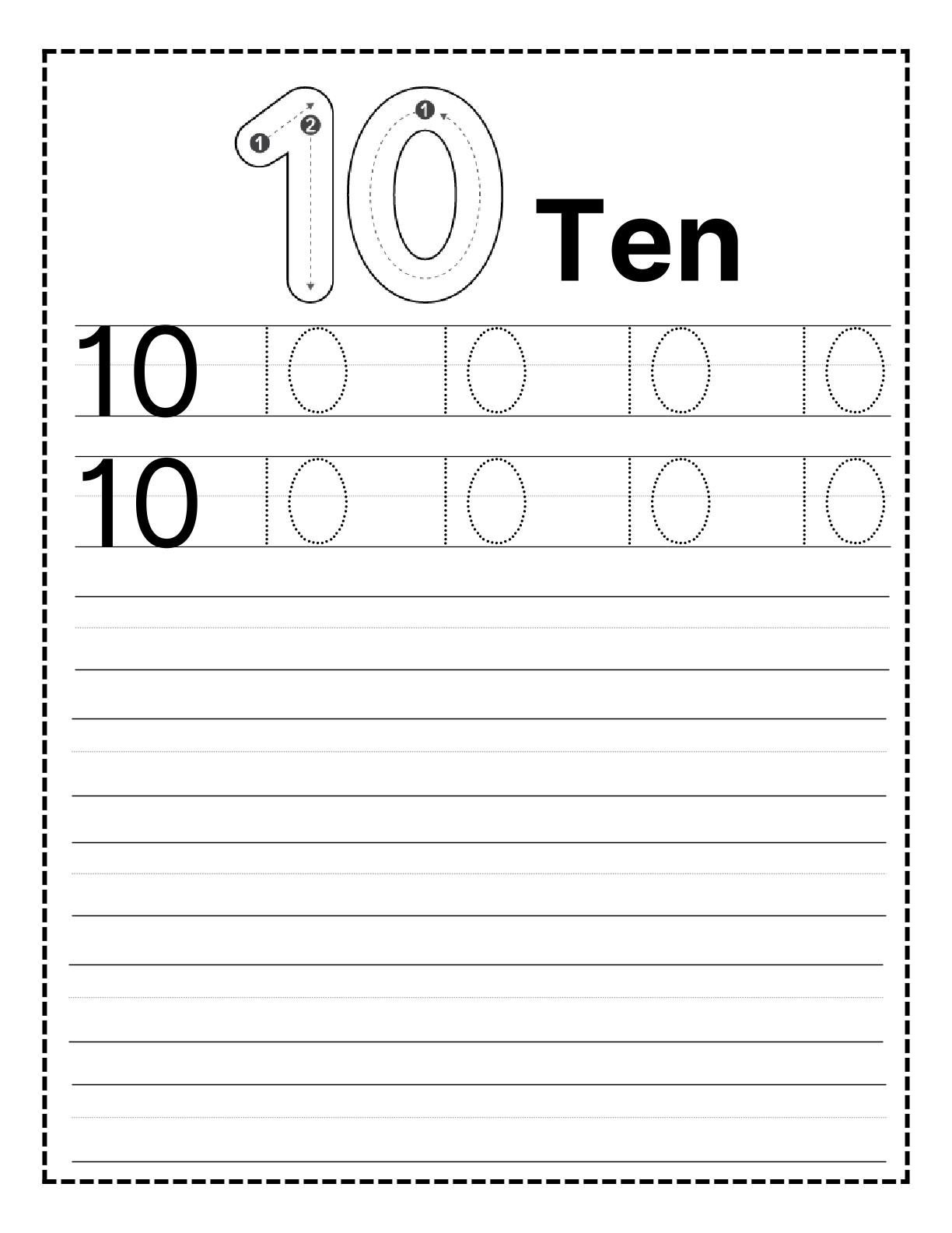 Tracing Numbers Activity