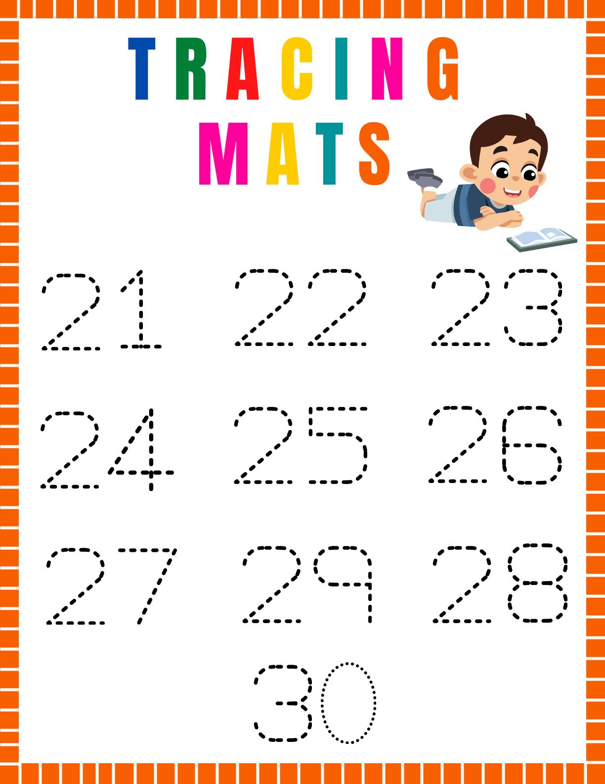 Tracing Numbers Activity