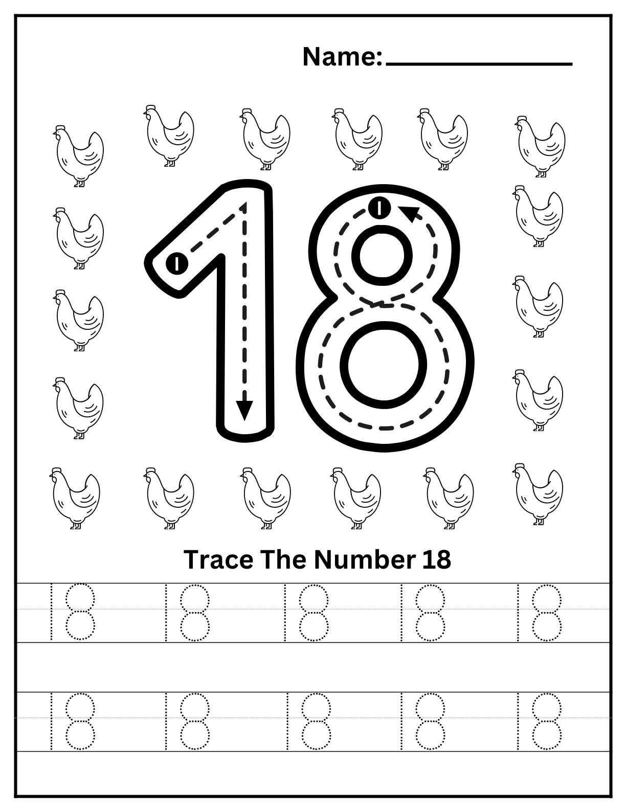 Tracing Numbers Activity