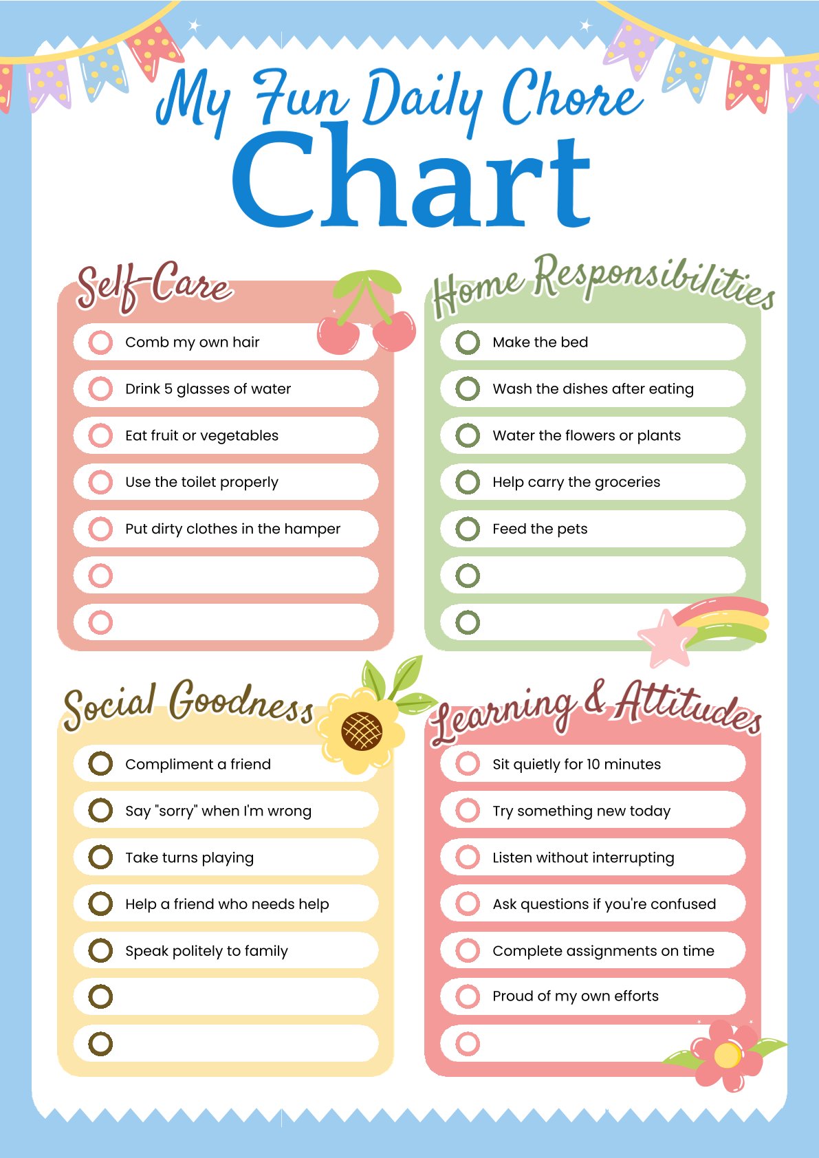Kids Rewards Chart